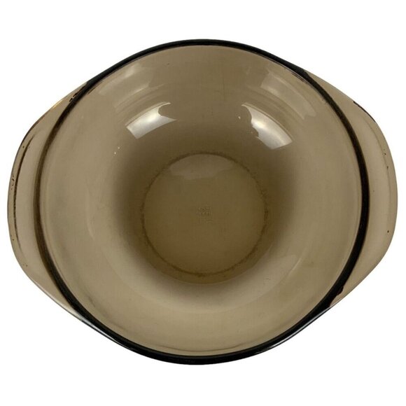 Corning Vision Pyrex 1.5L Round Casserole Dish Amber Glass 023 623 Vintage 70s - Picture 6 of 12